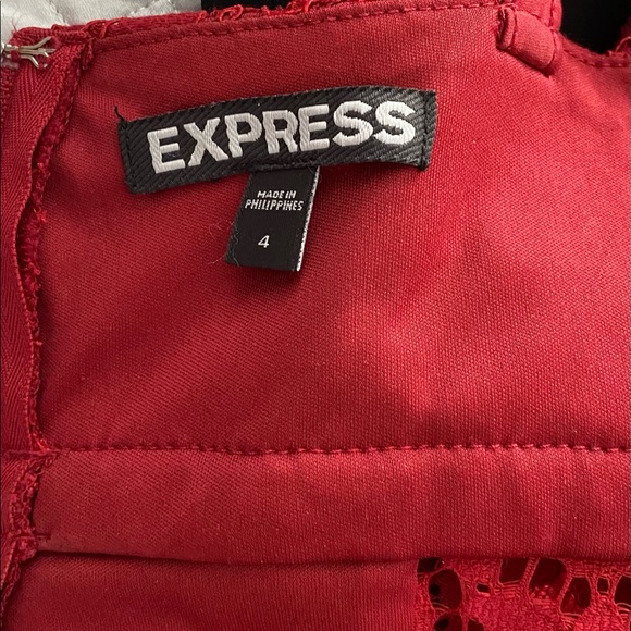 Express maroon midi lace dress! Perfect condition - Picture 4 of 4